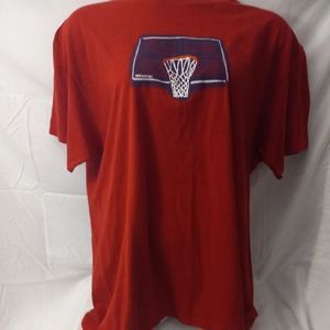 Vintage 1990's Made In The USA RED Nike Basketball In Ball We Trust T Shirt XL